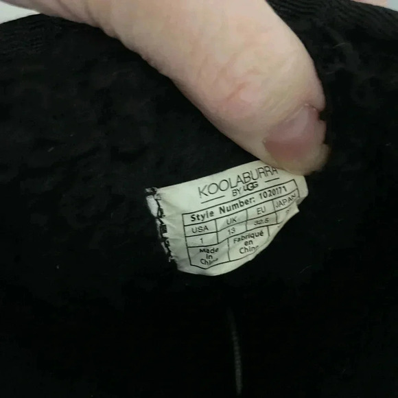 Black Koolaburra Ugg boots with‎ ribbons size 1 -S6 - Picture 7 of 10